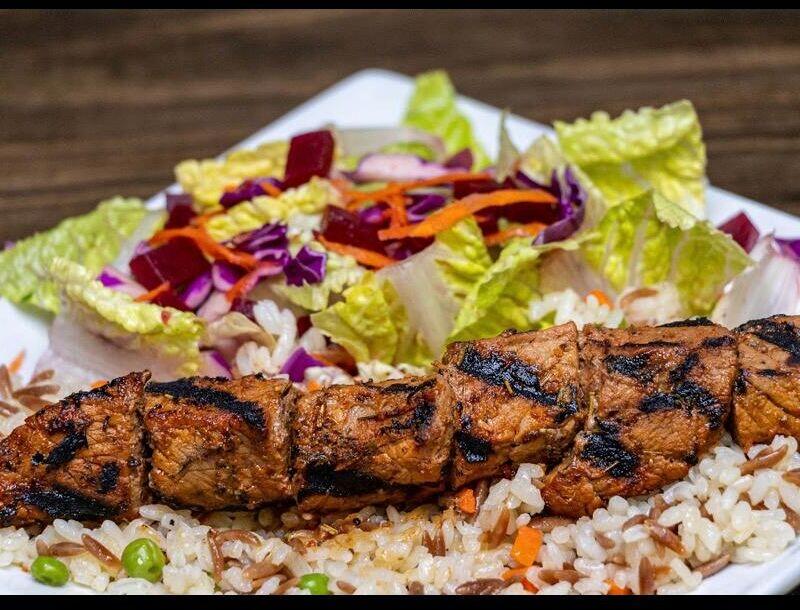 Lamb Shish Kebab Plate